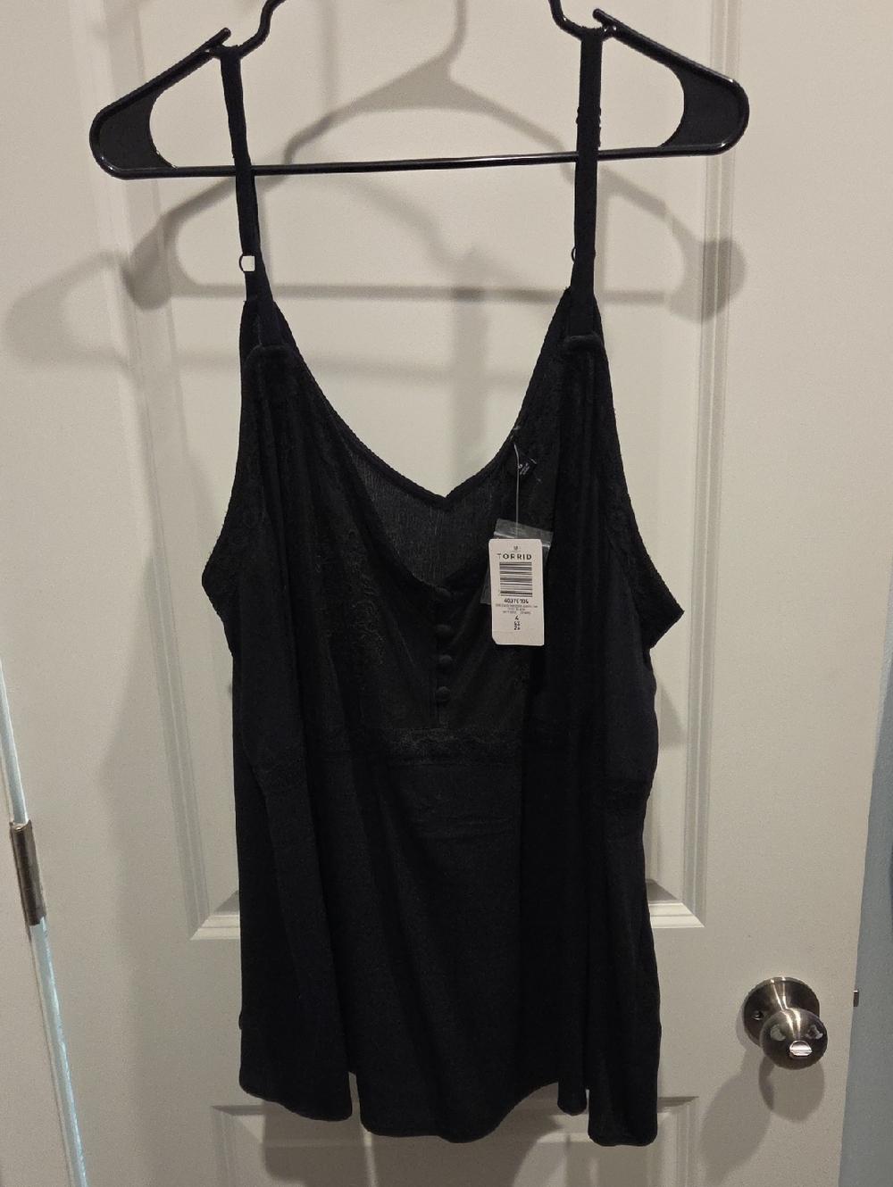 torrid Black V-Neck Button Front Camisole